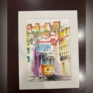 Authentic Portuguese watercolor print